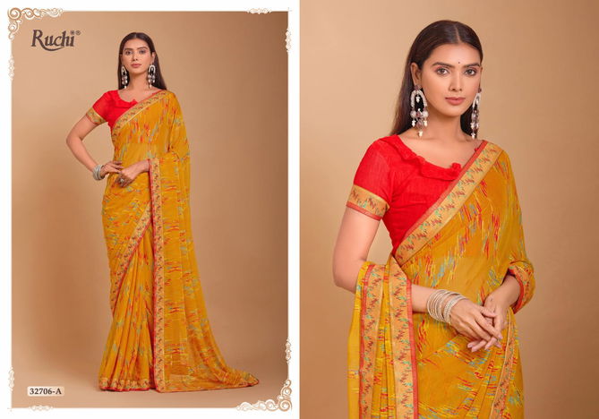 Vanilla Vol 7 By Ruchi Digital Printed Chiffon Sarees Wholesale Price In Surat